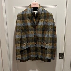 Cyrillus Paris Plaid Wool Jacket